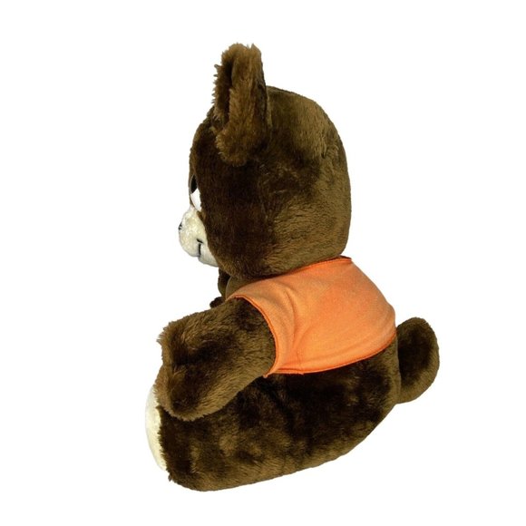 Vintage San Diego Wild Animal Park Souvenir Teddy Bear Plush Orange Shirt 14" - Picture 5 of 12